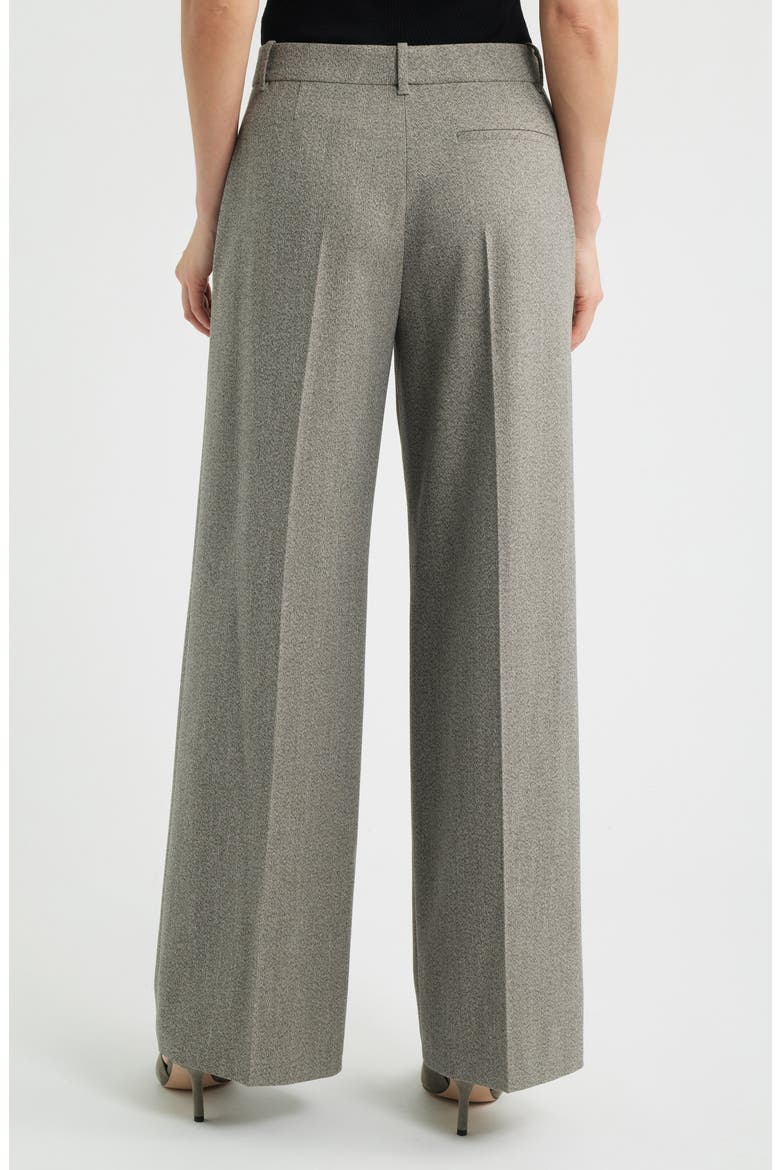Tiana Pleated High Waist Wide Leg Pants, Alternate, color, OPEN BRN