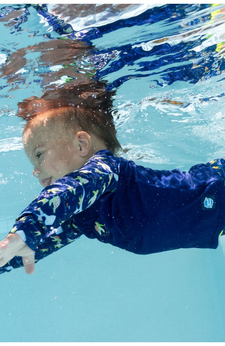 Splash About Kids Long Sleeve Rash Guard, Alternate, color, Crocodile Swamp