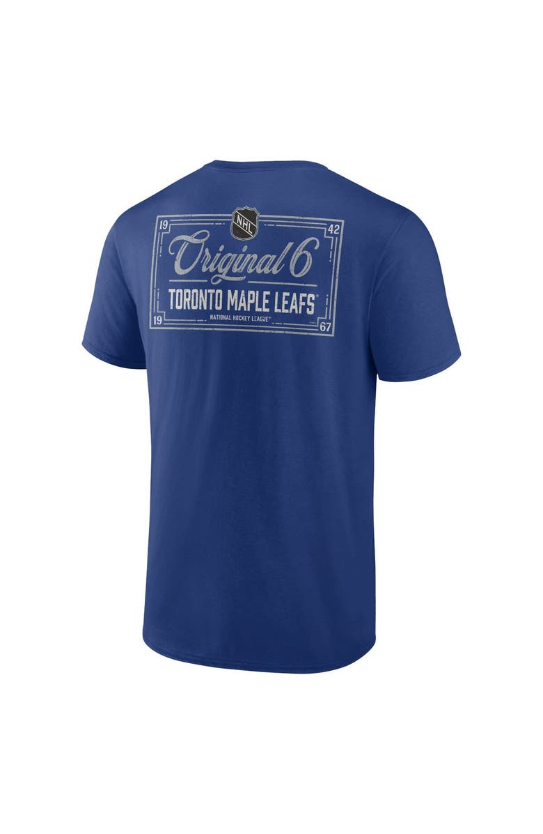 FANATICS Men's Fanatics Branded Blue Toronto Maple Leafs Original Six Label T-Shirt, Alternate, color, 