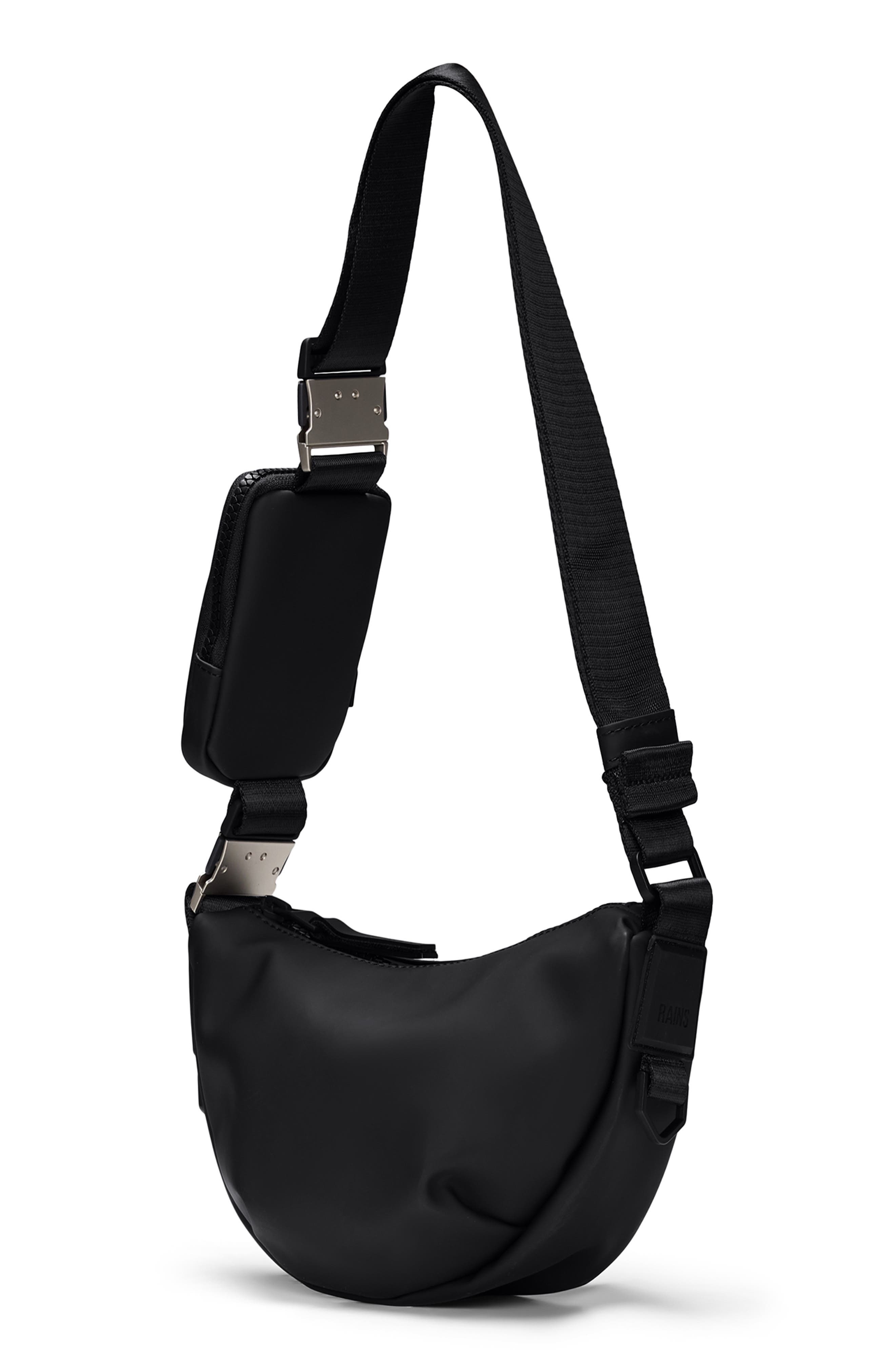 Rains Mini Valera Waterproof Shoulder Bag, Alternate, color, Black