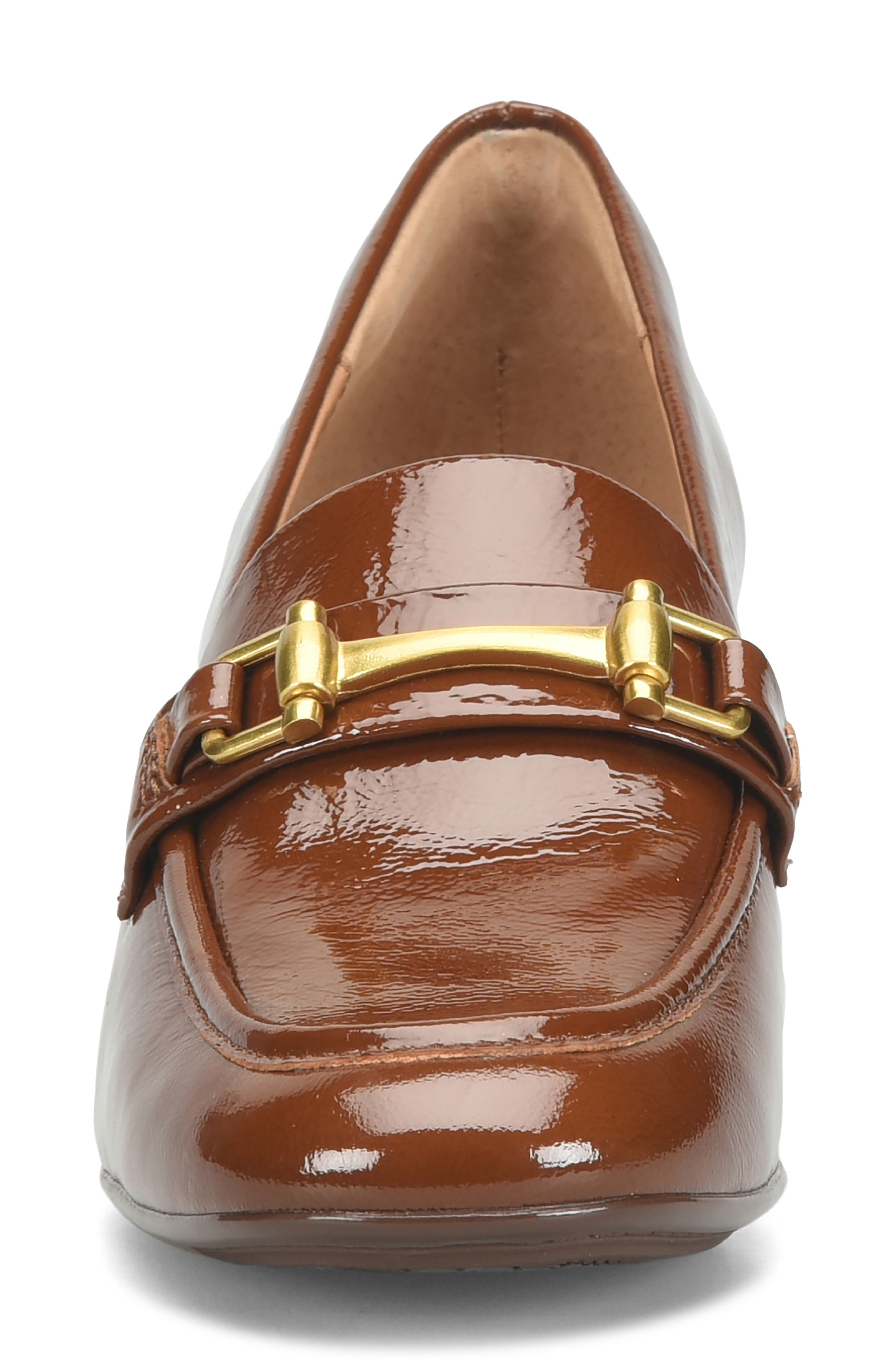 Casandra Bit Loafer Pump, Alternate, color, TOFFEE PATENT