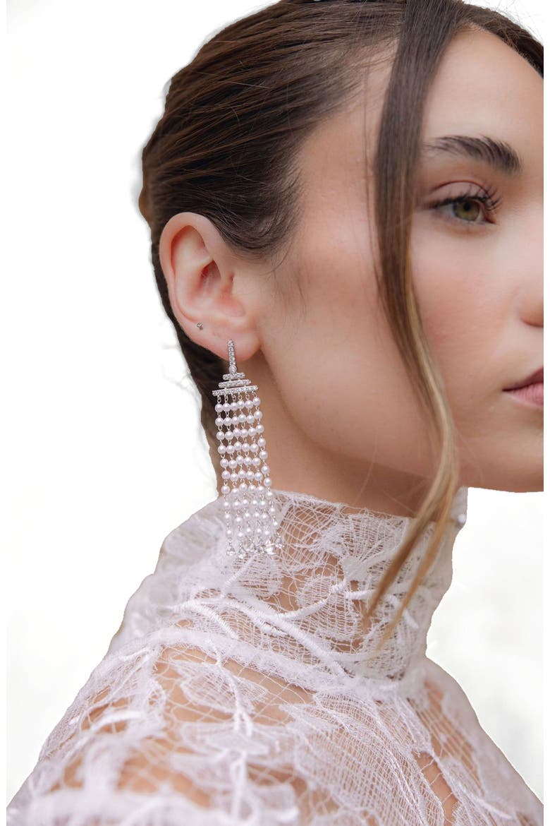 Julia Waterfall Drops, Alternate, color, Silver