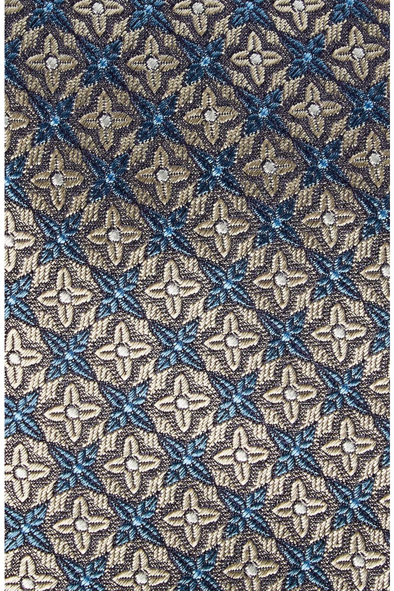 Medallion Silk Tie, Alternate, color, BEIGE