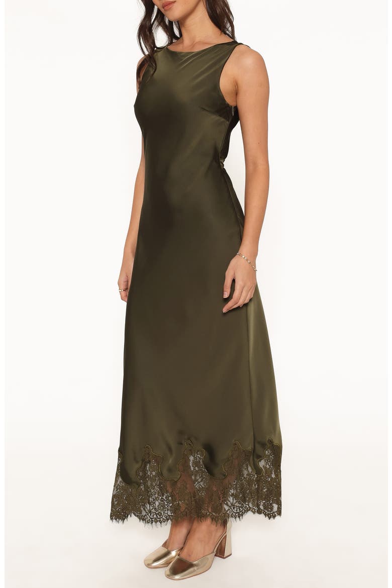 Honey Lace Hem Maxi Dress, Alternate, color, OLIVE