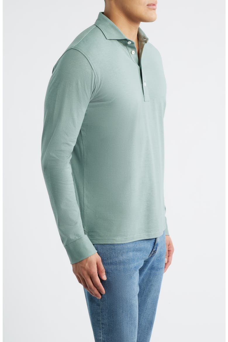 Crown Crafted Cool Long Sleeve Polo, Alternate, color, WILLOW