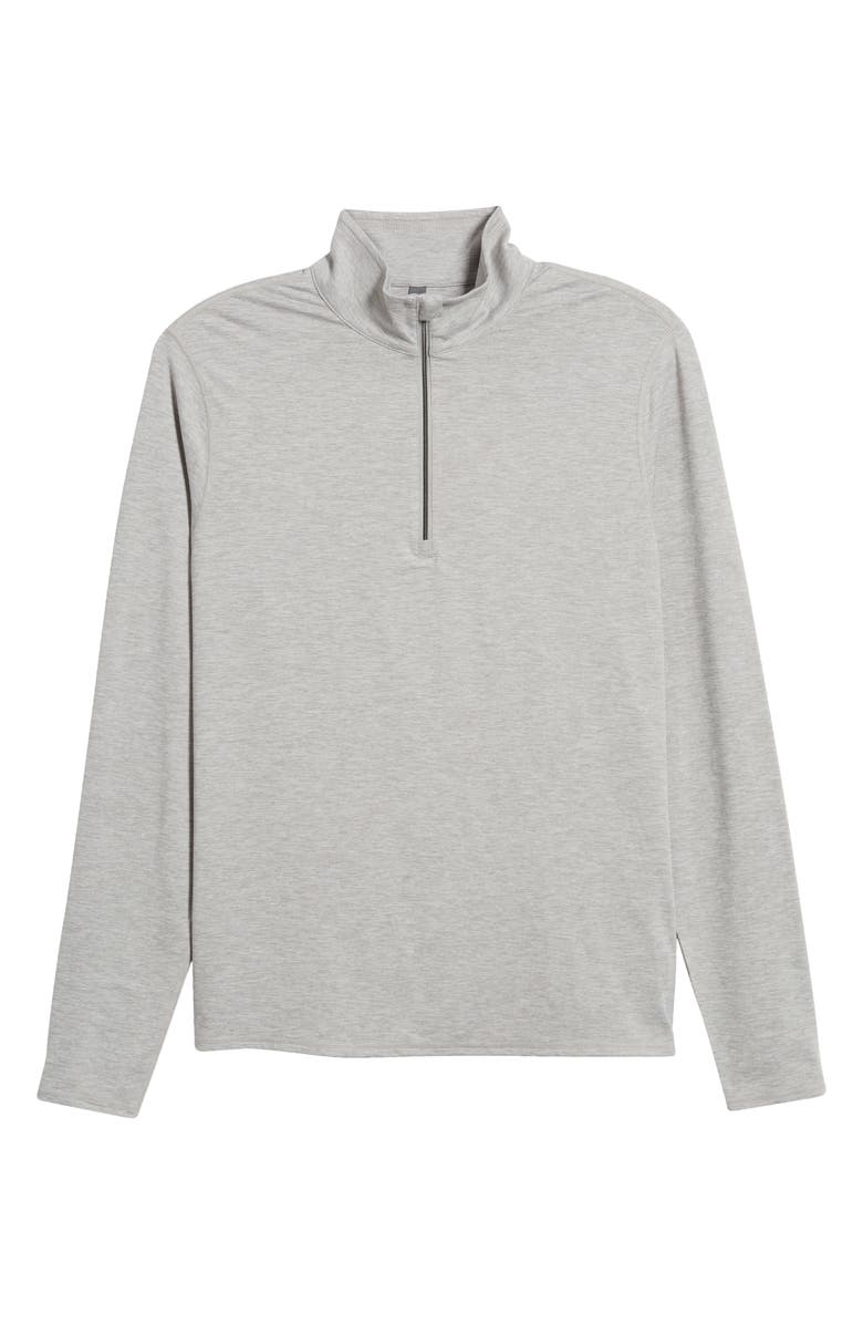 Vuori Ease Performance Half Zip 2.0 Sweatshirt, Alternate, color, Light Heather Grey