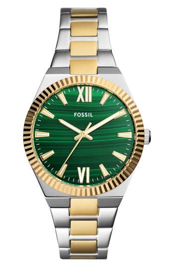 Fossil Women's Scarlette Three-hand Two-tone Stainless Steel Watch 38mm In Multi