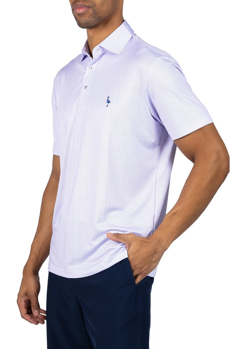 Dots Print Performance Polo, Alternate, color, WHITE