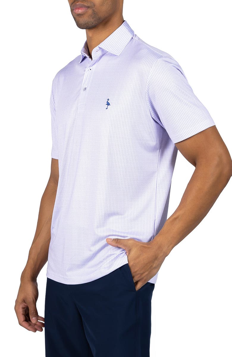 TailorByrd Dots Print Performance Polo, Alternate, color, White