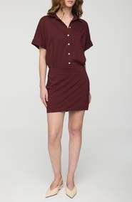 Pistola Blythe Stretch Cotton Mini Shirtdress