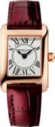 FREDERIQUE CONSTANT Carrée Leather Strap Watch, 23mm x 21mm