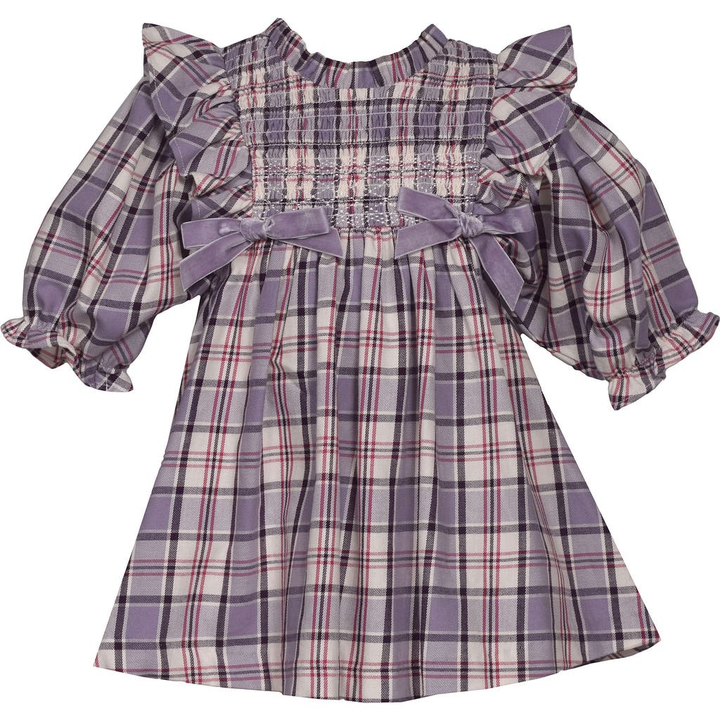 Iris & Ivy Kids' Plaid Smocked Party Dress In Multi