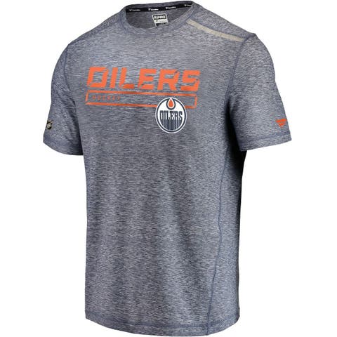Men's Fanatics Branded Heathered Royal Edmonton Oilers Authentic Pro Clutch T-Shirt