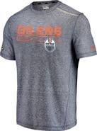 FANATICS Men's Fanatics Branded Heathered Royal Edmonton Oilers Authentic Pro Clutch T-Shirt