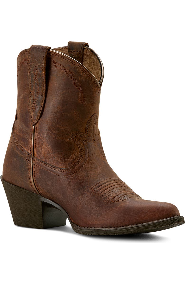 Ariat Maggie J Toe Short Western Boot, Main, color, Sassy Brown