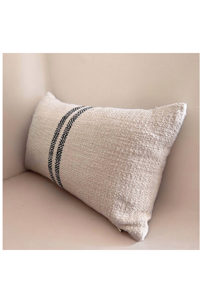 Hugh Lumbar Pillow - Cover + Insert, Alternate, color, Cream