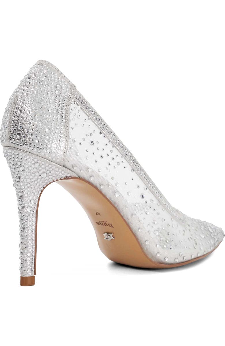 Dune London Brightest Pointed Toe Pump, Alternate, color, Silver