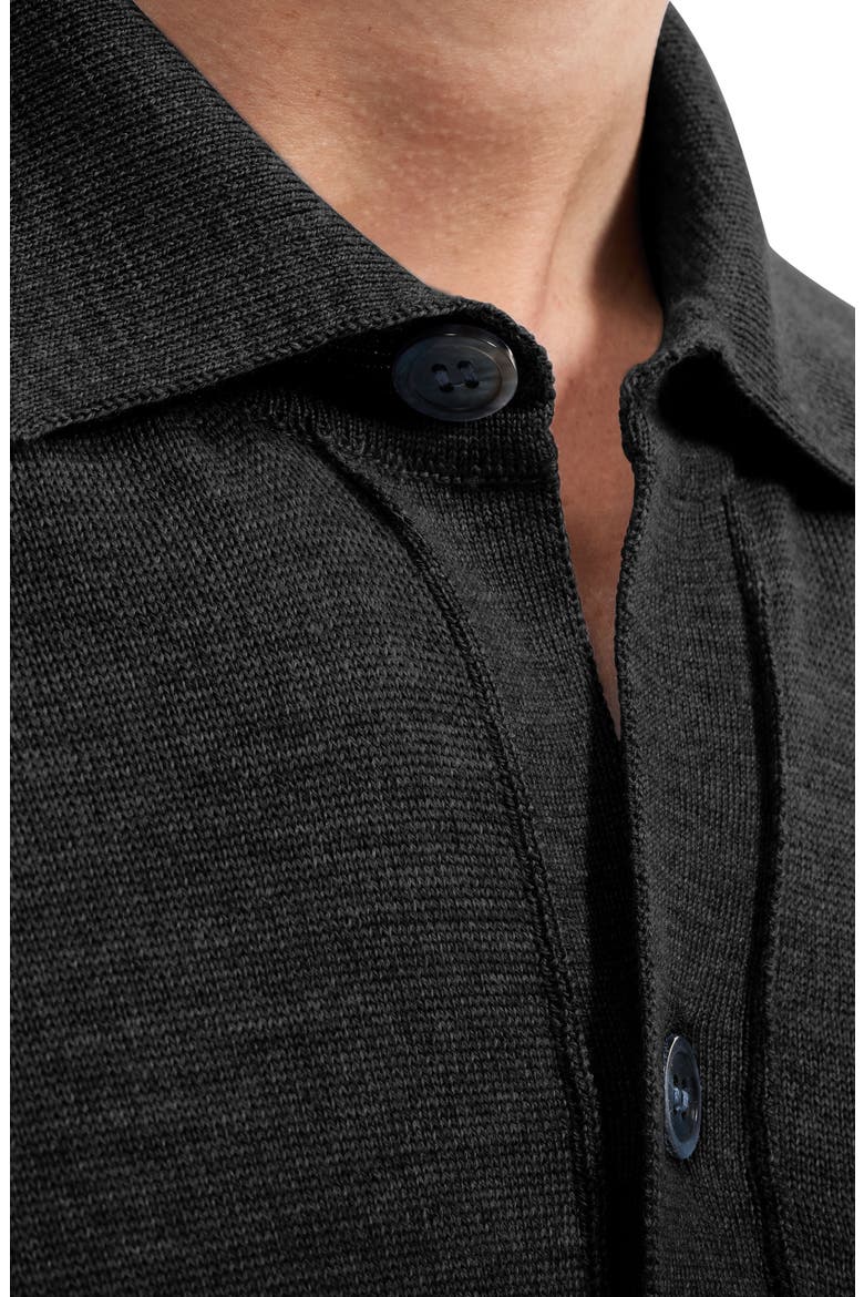 Alistair Merino Wool Cardigan, Alternate, color, BLACK