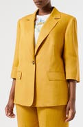 Marina Rinaldi Abadel One Button Linen Blazer