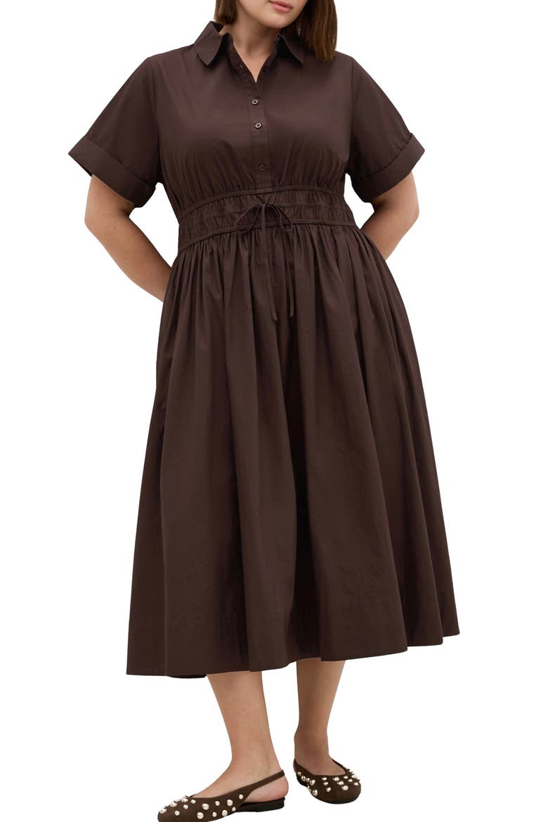 Lana Shirtdress, Main, color, CHOCOLATE