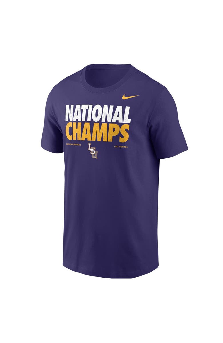 Nike Men's Nike Purple LSU Tigers 2025 NCAA Baseball Men's College World Series Champions T-Shirt, Alternate, color, 