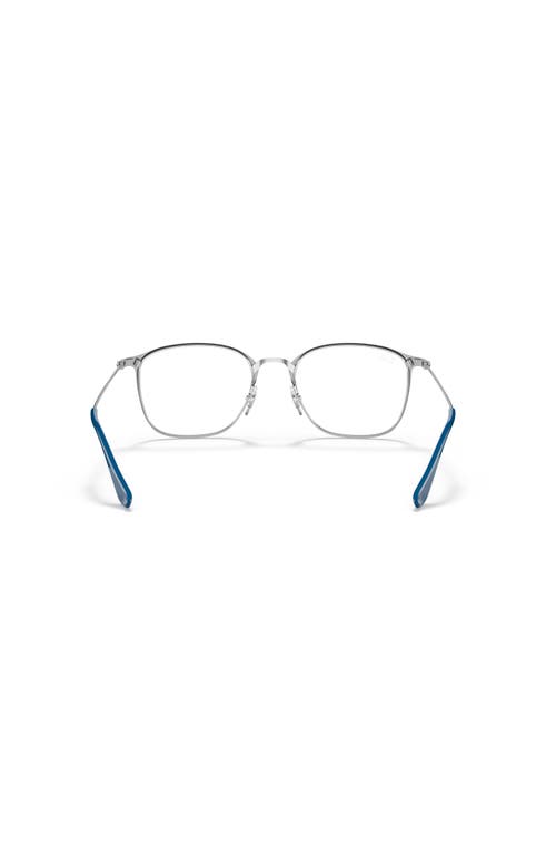 Ray Ban Ray-ban 51mm Square Optical Glasses In Blue
