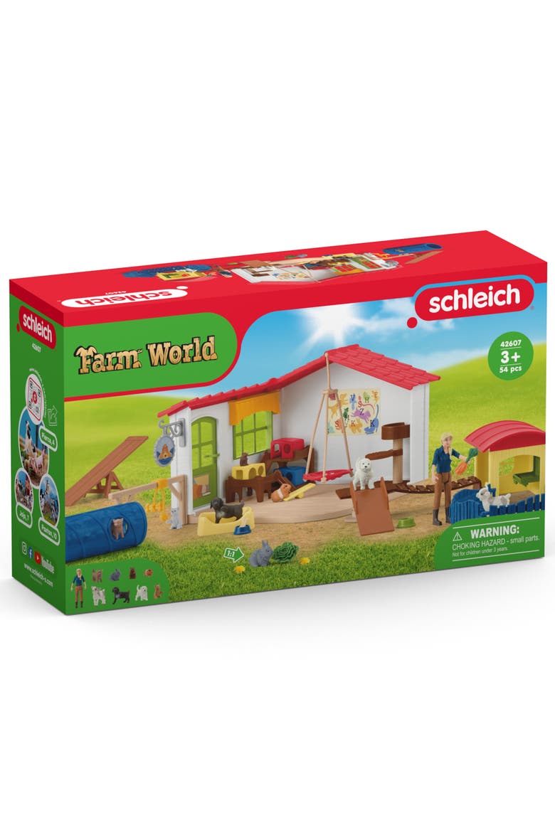 Farm World Pet Hotel, 54 Piece Animal Playset, Ages 3+, Alternate, color, Multicolored