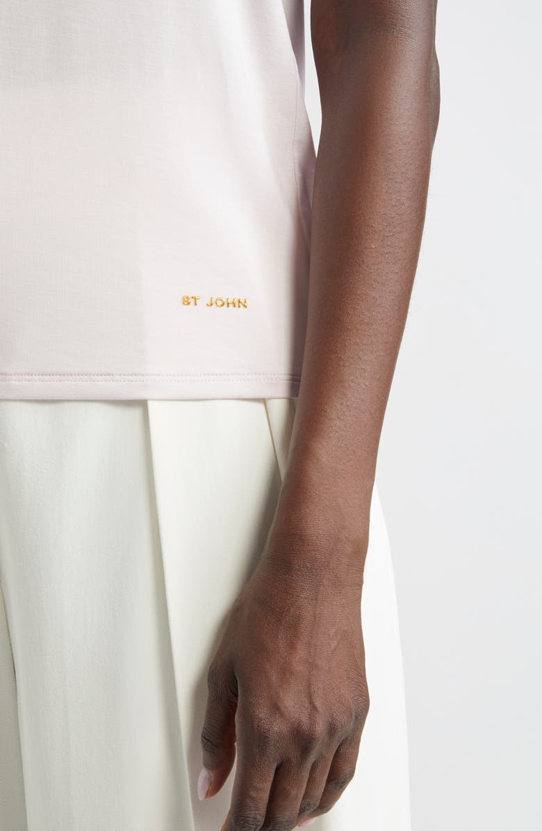 ST. JOHN Polished Stretch Jersey Tank, Alternate, color,