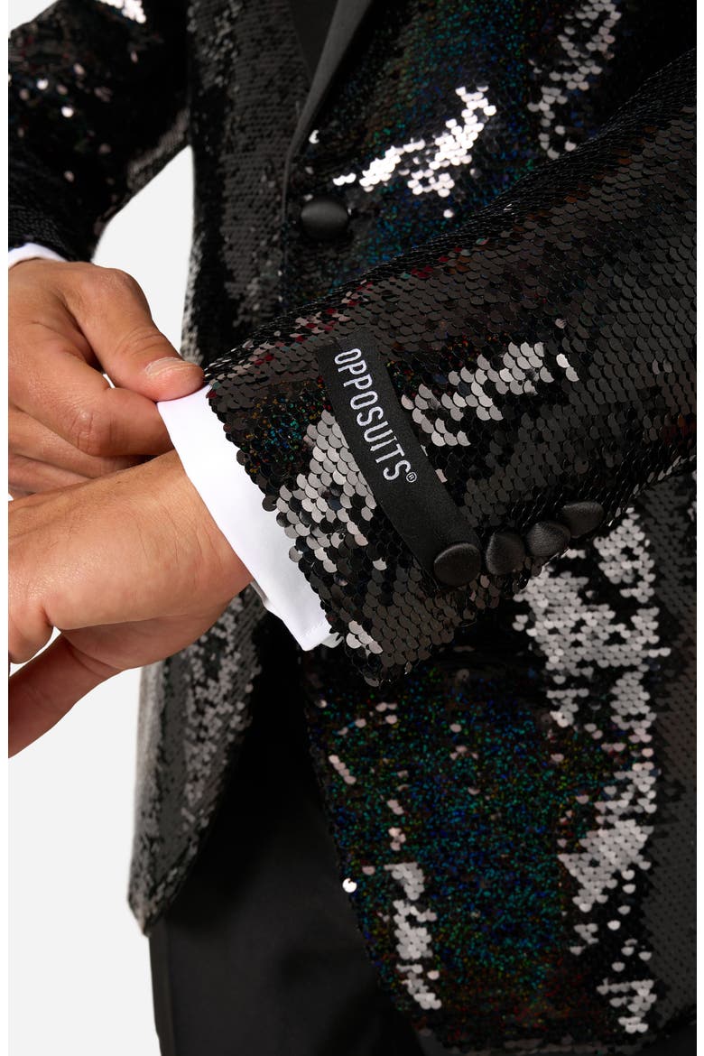 Starblazing Black Sequin Dinner Jacket, Alternate, color, BLACK