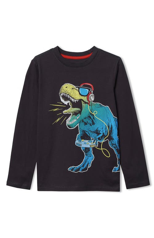 Lands' End Kids'  Boys Graphic T Shirt In Black