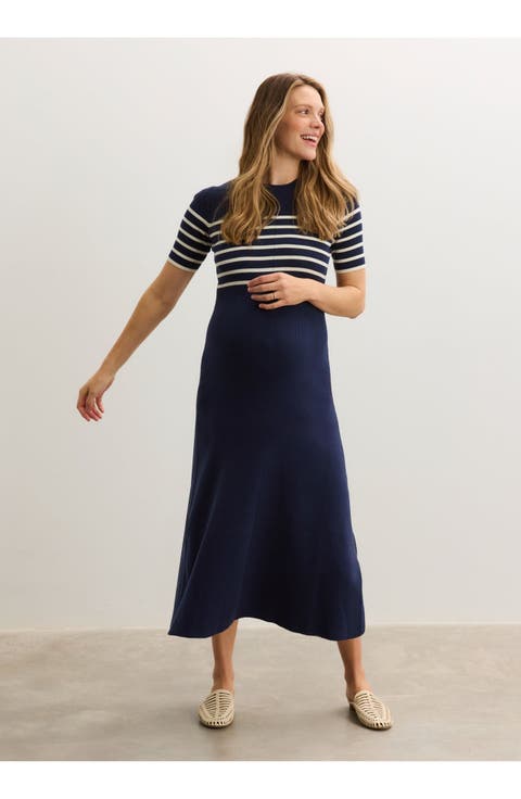The Kaitlyn Cotton Rib Maternity Dress