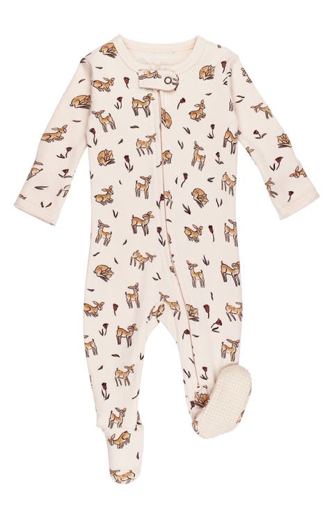 Doe-a-Deer Organic Cotton Zip Footie (Baby)
