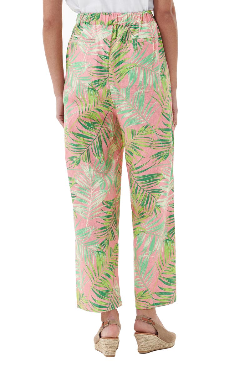 Aralia Palm Print Cotton Wide Leg Pants, Alternate, color, MULTI PINK