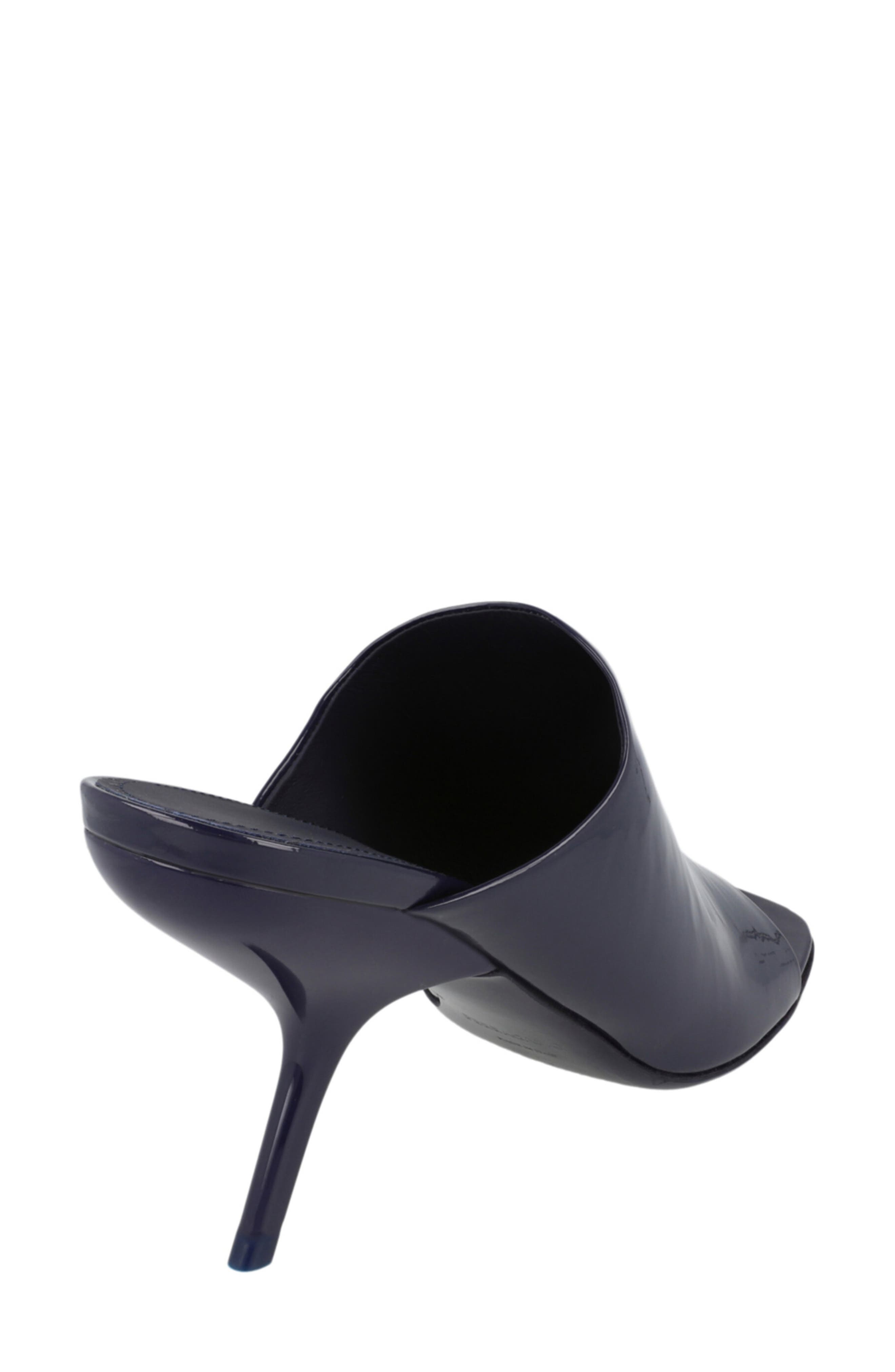 FERRAGAMO Era Patent Leather Mule Sandal, Alternate, color, Blue