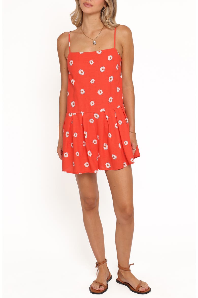 Claire Floral Drop Waist Romper, Main, color, DAISY MEADOW