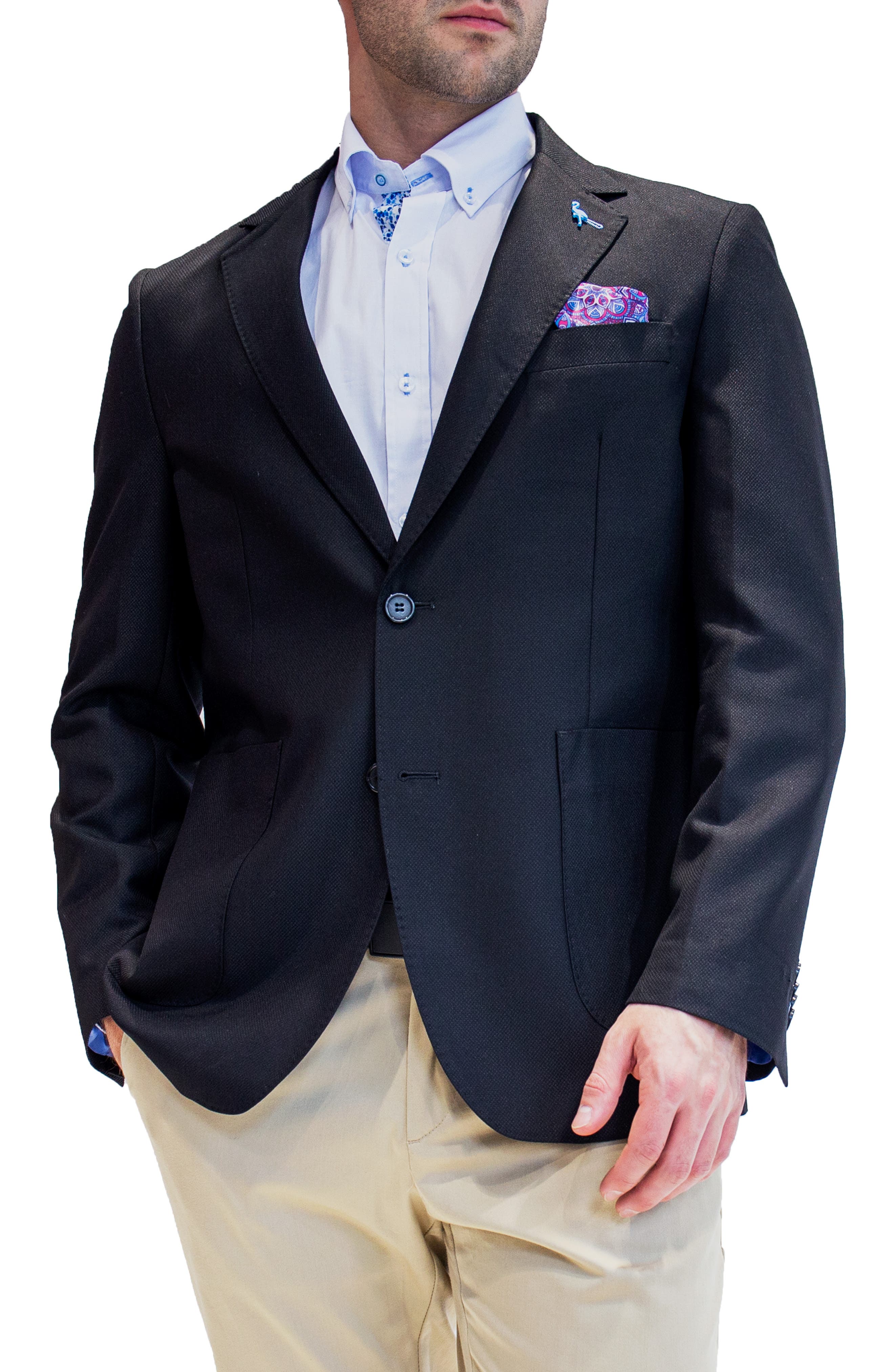 TailorByrd Textured Solid Sport Coat