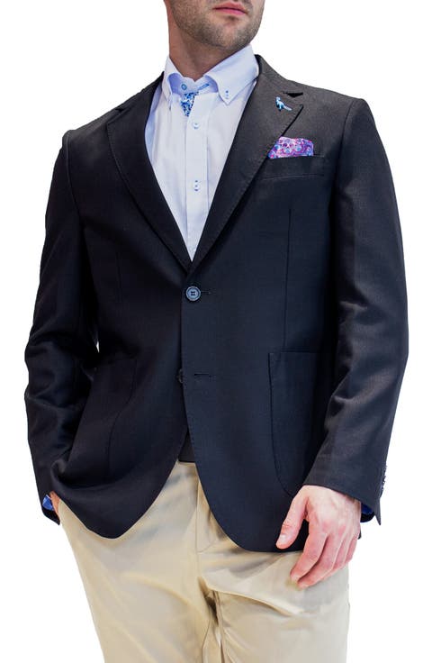 Textured Solid Sport Coat