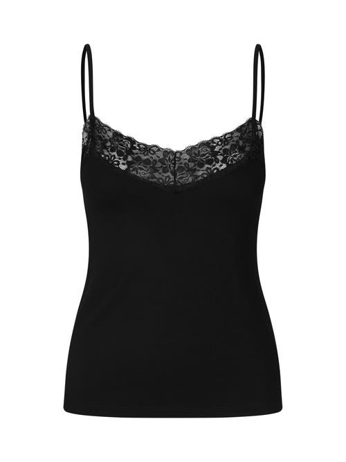 Masai Copenhagen Maelmira Lace Detail Vest Top In Black