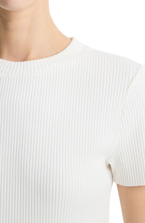 Vince Ribbed Body-con Sweater Dress In Off White