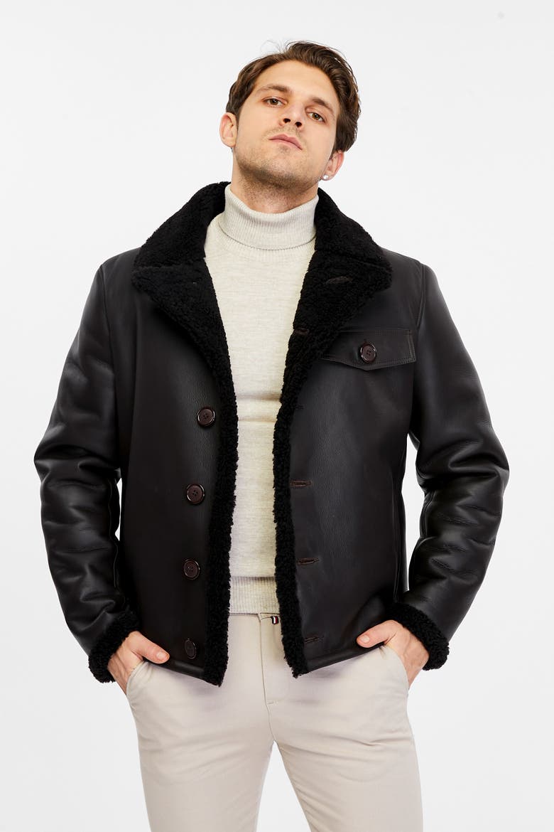 Edward Shearling Jacket, Alternate, color, Brown