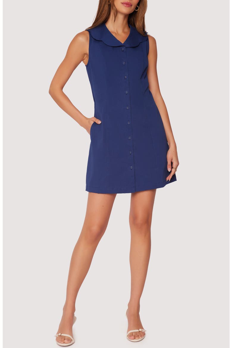 Maritime Melody Sleeveless Minidress, Main, color, NAVY