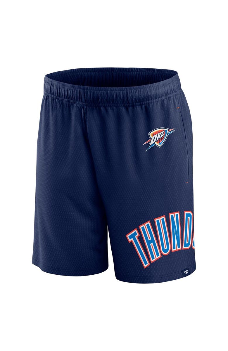 FANATICS Men's Fanatics Branded Navy Oklahoma City Thunder Free Throw Mesh Shorts, Alternate, color, 