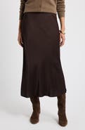 Nordstrom Bias Cut Satin Maxi Skirt