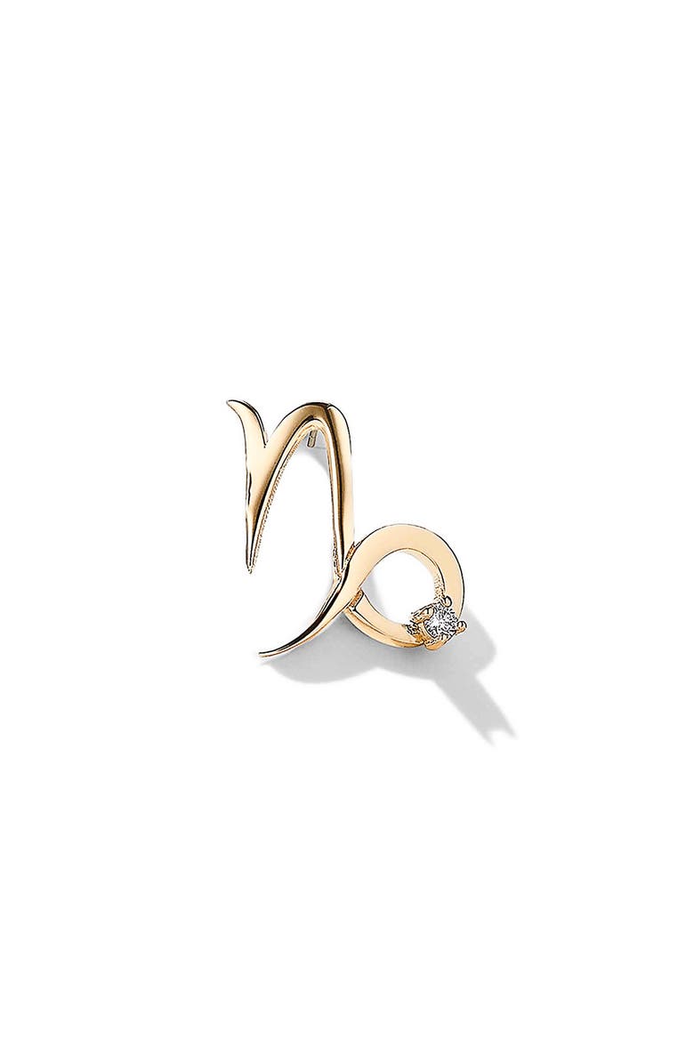 LANA 14K Gold Half Pair Solo Zodiac Stud Earring, Main, color, 