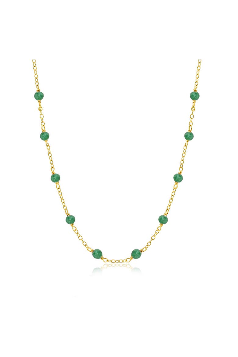 Emerald Bead Chain Necklace, Main, color, Emerald