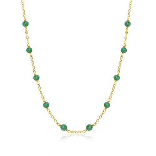 The Lovery Fine Jewelry Emerald Bead Chain Necklace In Green