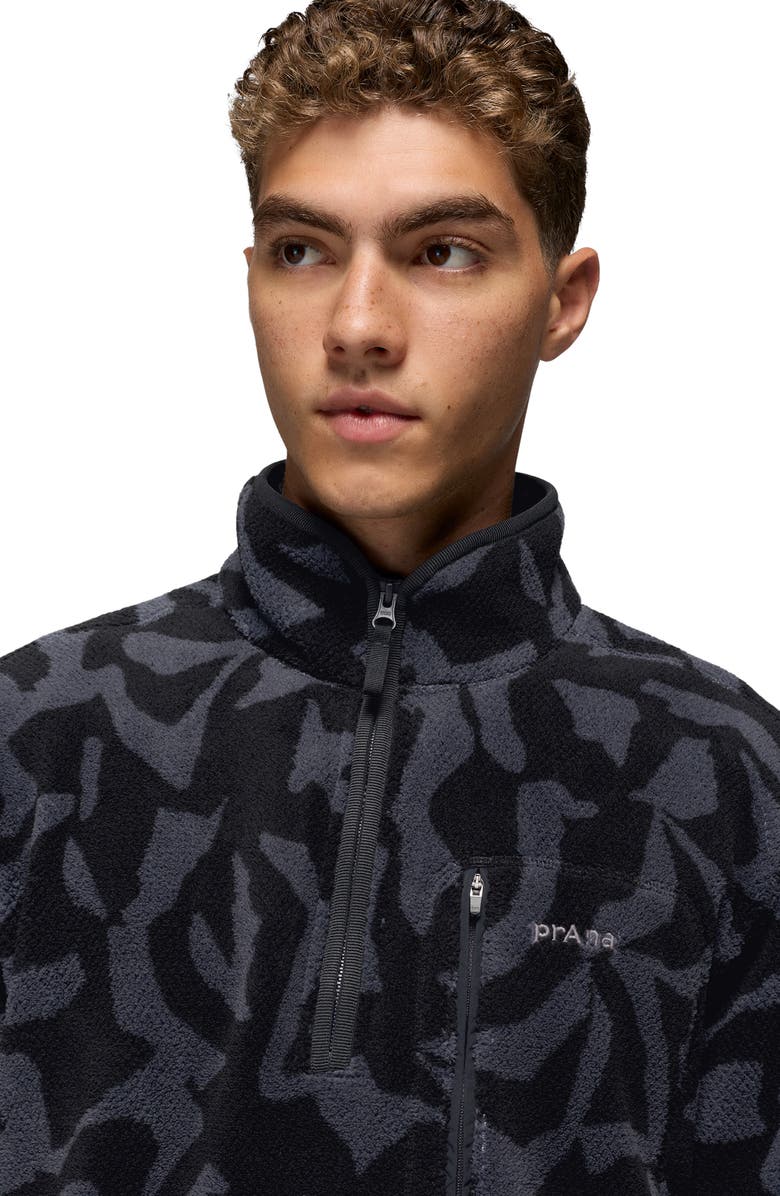 prAna Tuff Fluff Fleece Half Zip Pullover, Alternate, color, Shadow Freestyle