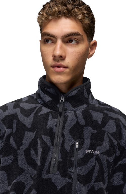 Prana Tuff Fluff Fleece Half Zip Pullover In Black
