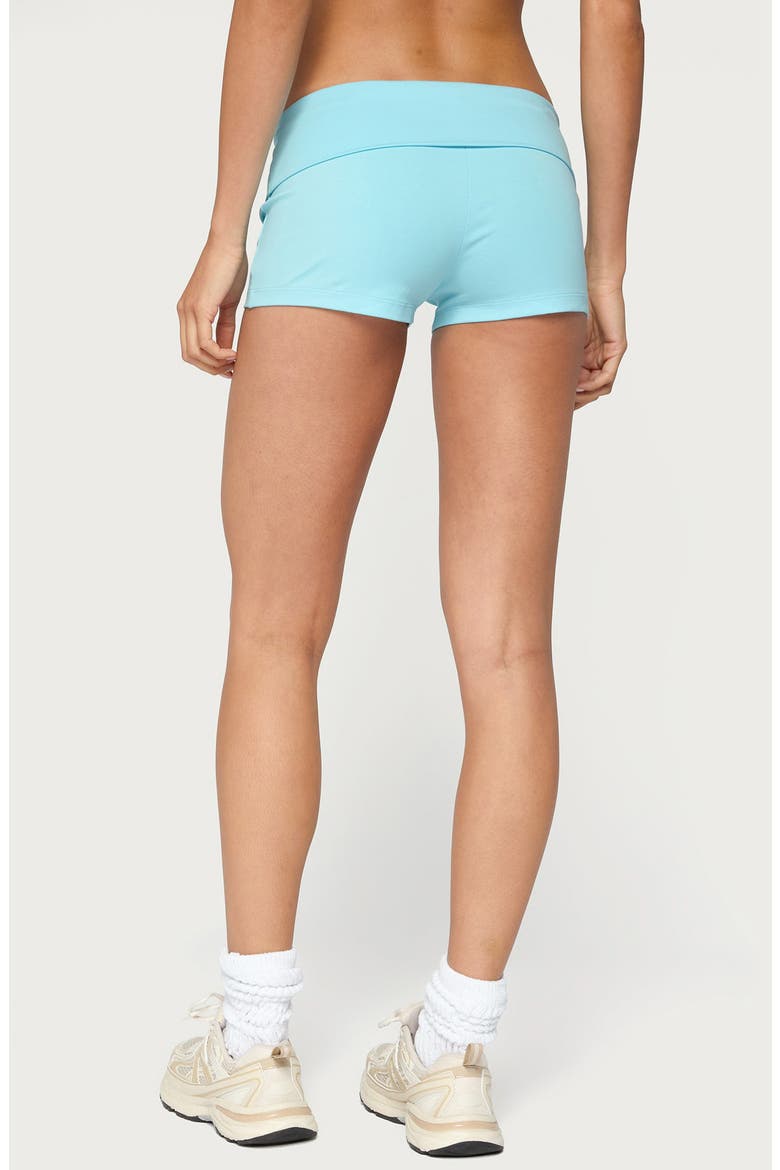 Palo Foldover Shorts, Alternate, color, TURQUOISE