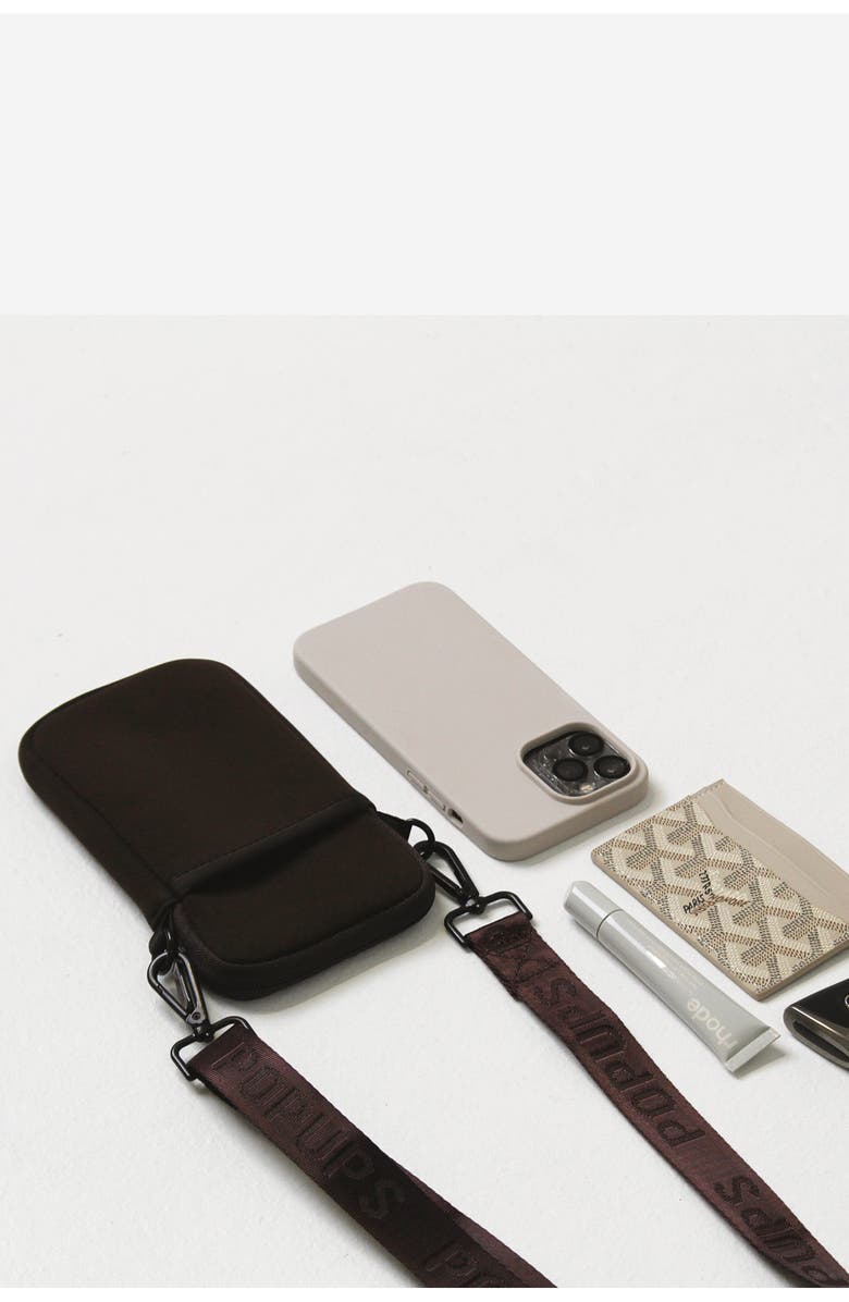 POP UPS BRAND Water Resistant Phone Crossbody Bag, Alternate, color, Brown